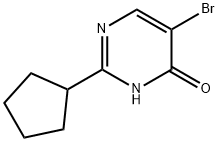 5-Bromo-4-hydroxy-2-(cyclopentyl)pyrimidine Structure