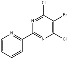 5-bromo-4,6-dichloro-2-(pyridin-2-yl)pyrimidine Structure
