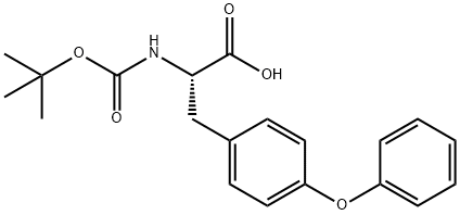 (2S)-2-[(叔丁氧基)羰基氨基]-3-(4-苯氧基苯基)丙酸, 150351-65-8, 结构式