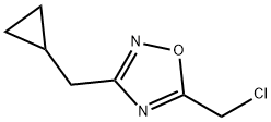 5-(chloromethyl)-3-(cyclopropylmethyl)-1,2,4-oxadiazole Struktur