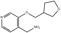 [3-(oxolan-3-ylmethoxy)pyridin-4-yl]methanamine Structure