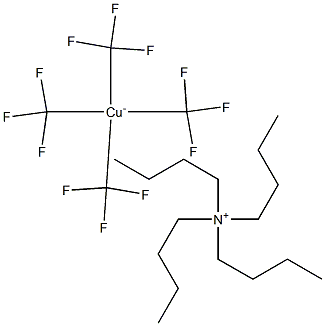 テトラブチルアンモニウムテトラキス(トリフルオロメチル)銅(III)酸 化学構造式