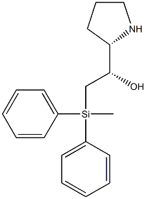 (S)-2-(METHYLDIPHENYLSILYL)-1-((S)-PYRROLIDIN-2-YL)ETHANOL,1528733-62-1,结构式