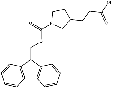3-(1-[(9H-FLUOREN-9-YLMETHOXY)CARBONYL]PYRROLIDIN-3-YL)PROPANOIC ACID Structure