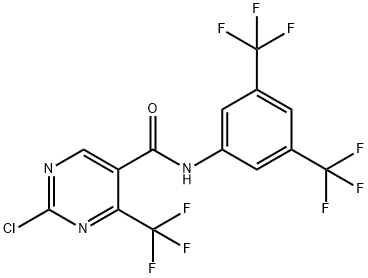 N-[3,5-Bis(trifluoromethyl)phenyl]-2-chloro-4-(trifluoromethyl)-5-pyrimidinecarboxamide, 154563-54-9, 结构式