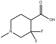 3,3-difluoro-1-methylpiperidine-4-carboxylic acid 结构式