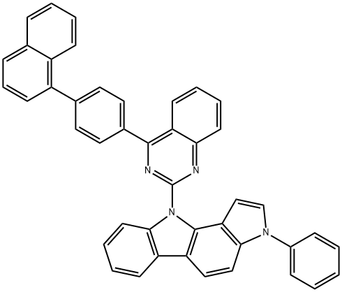 10-[4-(4-Naphthalen-1-yl-phenyl)-quinazolin-2-yl]-3-phenyl-3,10-dihydro-pyrrolo[3,2-a]carbazole Structure