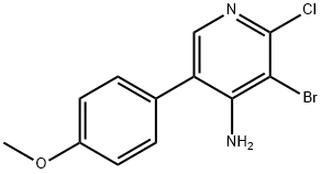 4-Amino-2-chloro-3-bromo-5-(4-methoxyphenyl)pyridine 结构式
