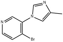 4-BROMO-3-(4-METHYLIMIDAZOL-1-YL)PYRIDINE Struktur