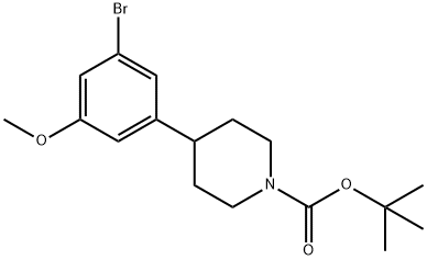 3-Methoxy-5-(N-Boc-piperidin-4-yl)bromobenzene, 1563529-06-5, 结构式