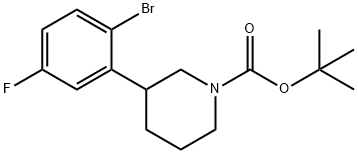 4-Bromo-3-(N-Boc-piperidin-3-yl)fluorobenzene Struktur