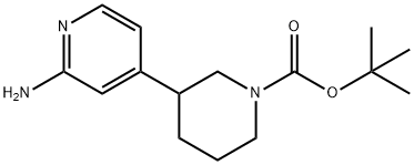 2-Amino-4-(N-Boc-piperidin-3-yl)pyridine, 1563530-10-8, 结构式