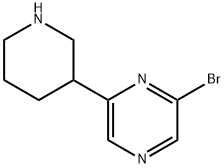 2-Bromo-6-(piperidin-3-yl)pyrazine 结构式