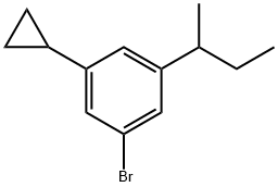 3-(sec-Butyl)-5-cyclopropylbromobenzene 结构式