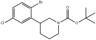 4-Bromo-3-(N-Boc-piperidin-3-yl)chlorobenzene Struktur