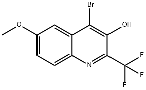 4-bromo-6-methoxy-2-(trifluoromethyl)quinolin-3-ol Structure