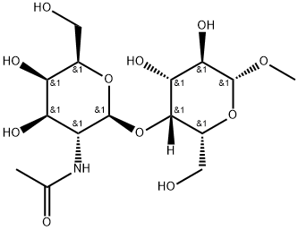 Methyl 4-O-(2-acetamido-2-deoxy-b-D-galactopyranosyl)-b-D-galactopyranoside Struktur