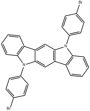 5,11-双(4-溴苯基)-5,11-二氢吲哚并吲哚并[3,2-B]咔唑, 1571136-18-9, 结构式