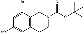 tert-butyl 8-bromo-6-hydroxy-1,2,3,4-tetrahydroisoquinoline-2-carboxylate Structure