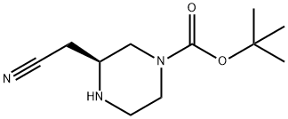 tert-butyl (S)-3-(cyanomethyl)piperazine-1-carboxylate Structure