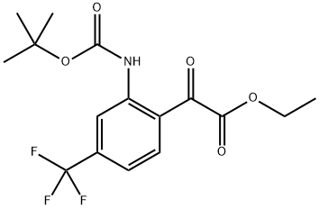 Ethyl 2-[2-(Boc-amino)-4-(trifluoromethyl)phenyl]-2-oxoacetate, 159684-36-3, 结构式
