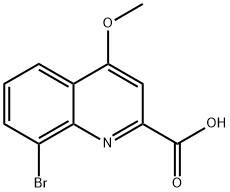 8-Bromo-4-methoxy-quinoline-2-carboxylic acid, 1597297-10-3, 结构式