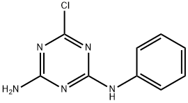 2-アミノ-4-アニリノ-6-クロロ-1,3,5-トリアジン 化学構造式