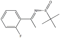 (R)-N-(1-(2-fluorophenyl)ethylidene)-2-methylpropane-2-sulfinamide Struktur