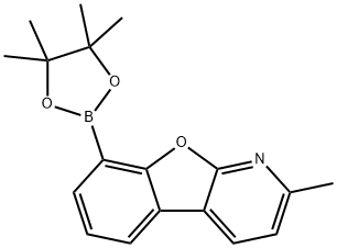 2-甲基-8-(4,4,5,5-四甲基-1-3-2-二噁硼烷-2-基)苯并呋喃并[2,3-B]吡啶, 1609374-04-0, 结构式