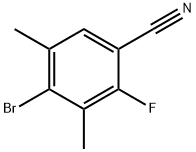 4-bromo-2-fluoro-3,5-dimethylbenzonitrile Structure