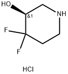 (S)-4,4-difluoropiperidin-3-ol hydrochloride 结构式