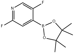 2.5-二氟吡啶-4-硼酸频呢醇酯, 1622217-35-9, 结构式