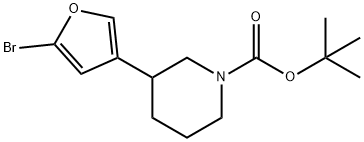 2-Bromo-4-(N-Boc-piperidin-3-yl)furan Structure