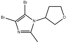 4,5-Dibromo-1-(oxolan-3-yl)-2-methyl-1H-imidazole 结构式