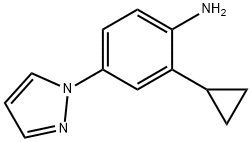 2-Cyclopropyl-4-(1H-pyrazol-1-yl)aniline|