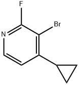 2-Fluoro-3-bromo-4-cyclopropylpyridine Struktur