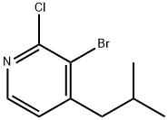 3-Bromo-4-(iso-butyl)-2-chloropyridine Struktur