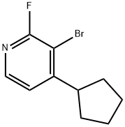 2-Fluoro-3-bromo-4-cyclopentylpyridine,1622839-47-7,结构式