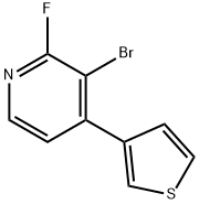 2-Fluoro-3-bromo-4-(3-thienyl)pyridine,1622839-54-6,结构式