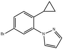 1-(5-bromo-2-cyclopropylphenyl)-1H-pyrazole Struktur