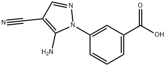 3-(5-amino-4-cyano-1H-pyrazol-1-yl)benzoic acid Structure