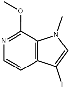 3-碘-7-甲氧基-1-甲基-1H-吡咯并[2,3-C]吡啶 结构式
