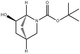 (1S,4R,6R)-6-羟基-2-氮杂双环[2.2.1]庚烷-2-羧酸叔丁酯 结构式