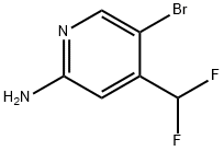 5-bromo-4-(difluoromethyl)pyridin-2-amine Structure
