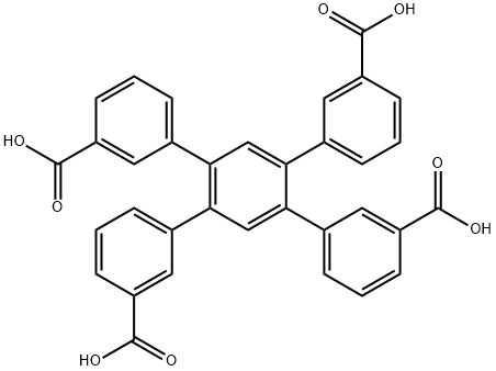 1,2,4,5-Tetrakis(3-carboxyphenyl)benzene Struktur