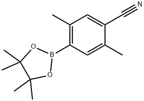 2,5-dimethyl-4-(4,4,5,5-tetramethyl-1,3,2-dioxaborolan-2-yl)benzonitrile,1630082-71-1,结构式