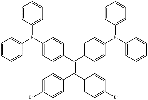 4,4'-(2,2-bis(4-bromophenyl)ethene-1,1-diyl)bis(N,N-diphenylaniline) Struktur