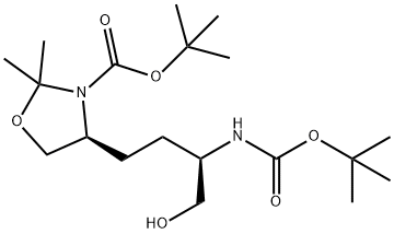 (R)-4-[(S)-3-Boc-2,2-dimethyl-4-oxazolidinyl]-2-(Boc-amino)-1-butanol Structure