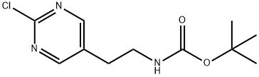N-[2-(2-氯嘧啶-5-基)乙基]氨基甲酸叔丁酯 结构式