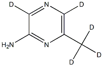 6-(methyl-d3)pyrazin-3,5-d2-2-amine Struktur